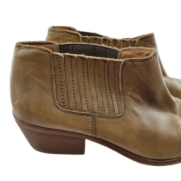 Madewell Ankle Boots Womens 8 Spencer Chelsea Caramel Brown Leather Pull On - Picture 2 of 9